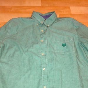 Men’s chaps long sleeve button up shirt